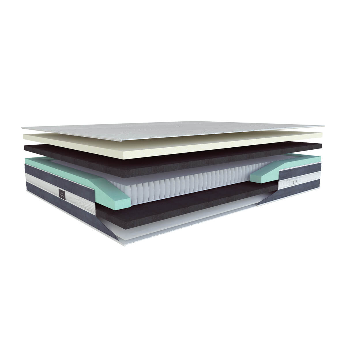 Rez priedušným taštičkovým matracom s otvorenou štruktúrou